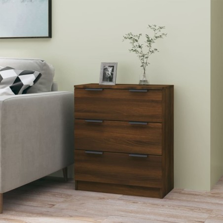 vidaXL Aparador de madera contrachapada roble marrón 60x30x70 cm