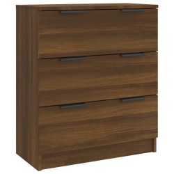 vidaXL Aparador de madera contrachapada roble marrón 60x30x70 cm