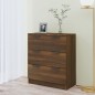 vidaXL Aparador de madera contrachapada roble marrón 60x30x70 cm vidaXL Aparador de madera contrachapada roble marrón 60x30x70 cm