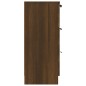 vidaXL Aparador de madera contrachapada roble marrón 60x30x70 cm vidaXL Aparador de madera contrachapada roble marrón 60x30x70 cm