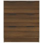 vidaXL Aparador de madera contrachapada roble marrón 60x30x70 cm vidaXL Aparador de madera contrachapada roble marrón 60x30x70 cm