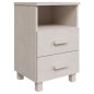 vidaXL Mesita de noche HAMAR madera maciza de pino blanca 40x35x62 cm