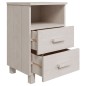 vidaXL Mesita de noche HAMAR madera maciza de pino blanca 40x35x62 cm