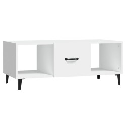 vidaXL Mesa de centro madera contrachapada blanco 102x50x40 cm