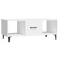 vidaXL Mesa de centro madera contrachapada blanco 102x50x40 cm vidaXL Mesa de centro madera contrachapada blanco 102x50x40 cm