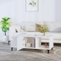 vidaXL Mesa de centro madera contrachapada blanco 102x50x40 cm vidaXL Mesa de centro madera contrachapada blanco 102x50x40 cm