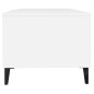 vidaXL Mesa de centro madera contrachapada blanco 102x50x40 cm vidaXL Mesa de centro madera contrachapada blanco 102x50x40 cm