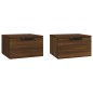 vidaXL Mesitas de noche de pared 2 uds color marrón roble 34x30x20 cm vidaXL Mesitas de noche de pared 2 uds color marrón roble 34x30x20 cm