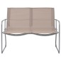 vidaXL Juego de muebles de jardín 4 piezas tela y acero taupe