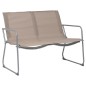 vidaXL Juego de muebles de jardín 4 piezas tela y acero taupe