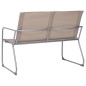 vidaXL Juego de muebles de jardín 4 piezas tela y acero taupe
