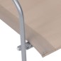 vidaXL Juego de muebles de jardín 4 piezas tela y acero taupe