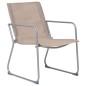 vidaXL Juego de muebles de jardín 4 piezas tela y acero taupe