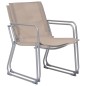 vidaXL Juego de muebles de jardín 4 piezas tela y acero taupe