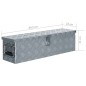 vidaXL Caja de aluminio 80,5x22x22 cm plateada vidaXL Caja de aluminio 80,5x22x22 cm plateada