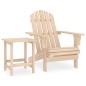 vidaXL Silla con otomana y mesa jardín Adirondack abeto macizo vidaXL Silla con otomana y mesa jardín Adirondack abeto macizo