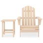 vidaXL Silla con otomana y mesa jardín Adirondack abeto macizo vidaXL Silla con otomana y mesa jardín Adirondack abeto macizo
