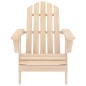 vidaXL Silla con otomana y mesa jardín Adirondack abeto macizo vidaXL Silla con otomana y mesa jardín Adirondack abeto macizo