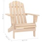 vidaXL Silla con otomana y mesa jardín Adirondack abeto macizo vidaXL Silla con otomana y mesa jardín Adirondack abeto macizo