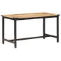 vidaXL Mesa de comedor de madera maciza de mango rugosa 140x70x76 cm vidaXL Mesa de comedor de madera maciza de mango rugosa 140x70x76 cm