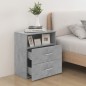 vidaXL Mesita de noche gris hormigón 50x32x60 cm vidaXL Mesita de noche gris hormigón 50x32x60 cm