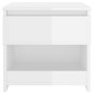 vidaXL Mesita de noche madera contrachapada blanco brillo 40x30x39 cm vidaXL Mesita de noche madera contrachapada blanco brillo 40x30x39 cm