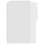 vidaXL Mesita de noche madera contrachapada blanco brillo 40x30x39 cm vidaXL Mesita de noche madera contrachapada blanco brillo 40x30x39 cm