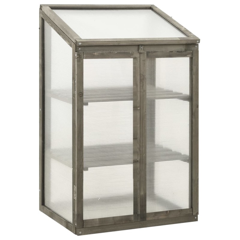 vidaXL Invernadero de madera de abeto 60x45x100 cm vidaXL Invernadero de madera de abeto 60x45x100 cm