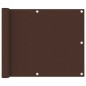 vidaXL Toldo para balcón de tela oxford marrón 75x400 cm vidaXL Toldo para balcón de tela oxford marrón 75x400 cm