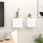 vidaXL Muebles de salón de pared 2 uds blanco brillo 30,5x30x30 cm vidaXL Muebles de salón de pared 2 uds blanco brillo 30,5x30x30 cm