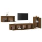 vidaXL Muebles para TV 4 piezas madera maciza de pino marrón miel vidaXL Muebles para TV 4 piezas madera maciza de pino marrón miel