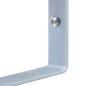vidaXL Soportes para postes de valla 3 unidades acero galvanizado