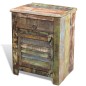 vidaXL Mesita auxiliar con 1 cajón y 1 puerta madera reciclada vidaXL Mesita auxiliar con 1 cajón y 1 puerta madera reciclada