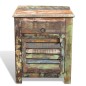 vidaXL Mesita auxiliar con 1 cajón y 1 puerta madera reciclada vidaXL Mesita auxiliar con 1 cajón y 1 puerta madera reciclada