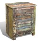 vidaXL Mesita auxiliar con 1 cajón y 1 puerta madera reciclada vidaXL Mesita auxiliar con 1 cajón y 1 puerta madera reciclada