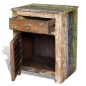vidaXL Mesita auxiliar con 1 cajón y 1 puerta madera reciclada vidaXL Mesita auxiliar con 1 cajón y 1 puerta madera reciclada