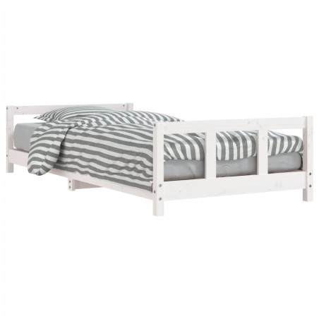 vidaXL Estructura de cama para niños madera de pino blanco 90x200 cm