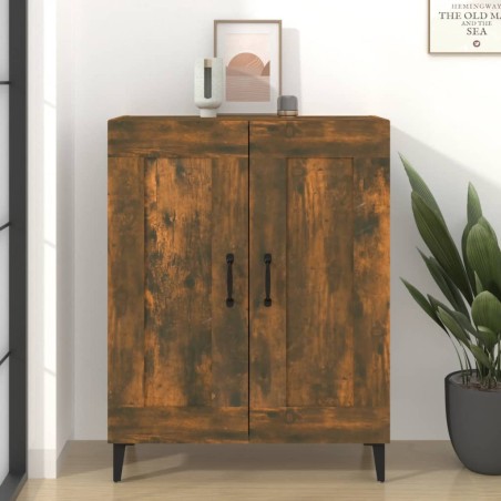 vidaXL Aparador de madera de ingeniería roble ahumado 69,5x34x90 cm
