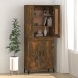 vidaXL Aparador de madera de ingeniería roble ahumado 69,5x34x90 cm