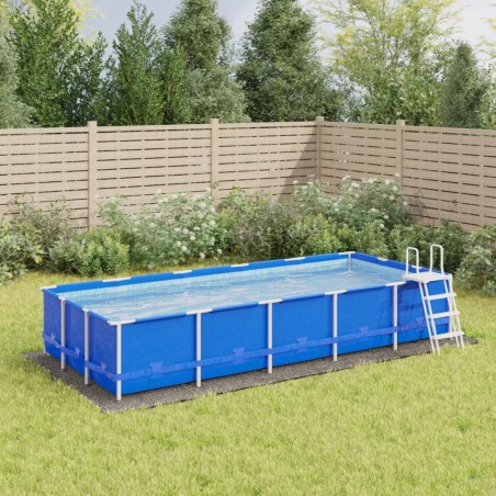 vidaXL Tapiz de suelo piscina geotextil poliéster gris claro 550x280cm