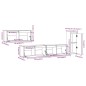 vidaXL Muebles para TV 4 piezas madera maciza de pino marrón miel vidaXL Muebles para TV 4 piezas madera maciza de pino marrón miel