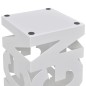 Paragüero cuadrado blanco de acero, 48.5 cm, guarda bastones