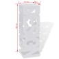 Paragüero cuadrado blanco de acero, 48.5 cm, guarda bastones