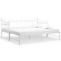 vidaXL Estructura de sofá cama extraíble de metal blanco 90x200 cm vidaXL Estructura de sofá cama extraíble de metal blanco 90x200 cm