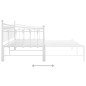vidaXL Estructura de sofá cama extraíble de metal blanco 90x200 cm vidaXL Estructura de sofá cama extraíble de metal blanco 90x200 cm