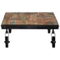 vidaXL Mesa de centro con ruedas madera maciza reciclada 100x60x26 cm vidaXL Mesa de centro con ruedas madera maciza reciclada 100x60x26 cm