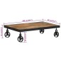 vidaXL Mesa de centro con ruedas madera maciza reciclada 100x60x26 cm vidaXL Mesa de centro con ruedas madera maciza reciclada 100x60x26 cm