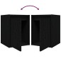 vidaXL Muebles para TV 6 piezas madera maciza de pino negro vidaXL Muebles para TV 6 piezas madera maciza de pino negro