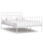 vidaXL Estructura de cama con somier metal blanco 120x200 cm vidaXL Estructura de cama con somier metal blanco 120x200 cm