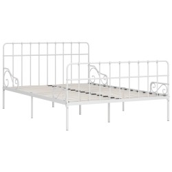 vidaXL Estructura de cama con somier metal blanco 120x200 cm